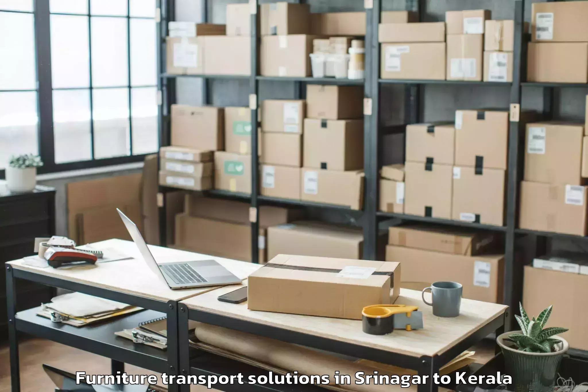 Expert Srinagar to Perumbavoor Furniture Transport Solutions